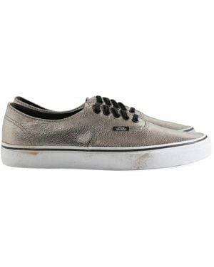 Vans Metallic-Effect Lace-Up Sneakers - Gray