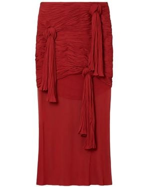 Tory Burch Knotted Skirt - Red