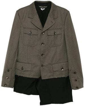 Comme des Garçons Chaqueta a capas con botones - Gris