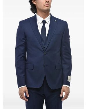 Corneliani Single-Breasted Flap-Pockets Suit - Blue