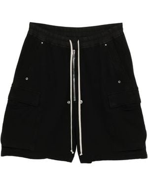 Rick Owens Short En Coton À Poches Cargo - Noir