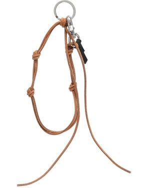 Our Legacy Ladon Knotted Leather Keychain - White