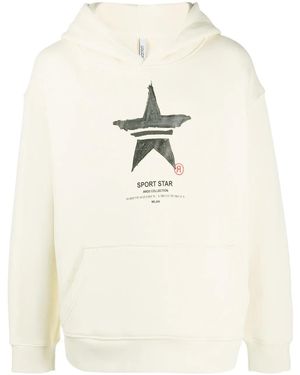 Neil Barrett Hand-Painted Sports Star Print Hoodie - Multicolour