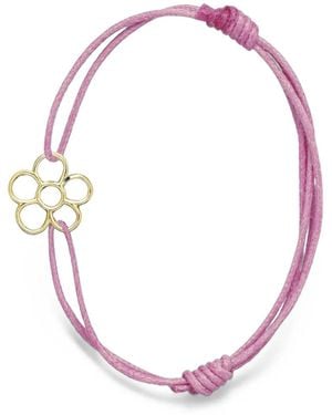 Aliita Florecita Flower-Charm Cord Bracelet - Pink