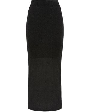 Missoni Metallic-Detail Slit Skirt - Black