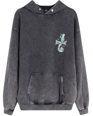 Represent Graphic-Print Hoodie - Grey