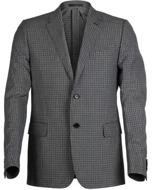 Valentino Garavani Checked-Pattern Single-Breasted Blazer - Grey