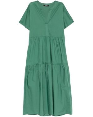 Weekend by Maxmara Wkdcapsula V-Neck Midi Dress - Green