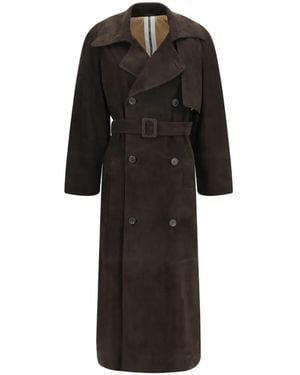 S.w.o.r.d 6.6.44 Doppelreihiger Mantel Mit Gürtel - Schwarz