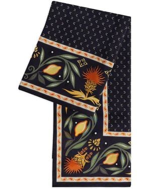 Fursac Sjaal Met Bloemenprint - Zwart