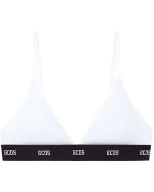 Gcds Logo-Band Triangle Bra - White