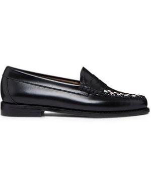 G.H. Bass & Co. Weejuns Penny Leather Weave Loafers - Black