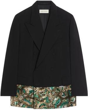 Dries Van Noten Embellished Blazer - Black