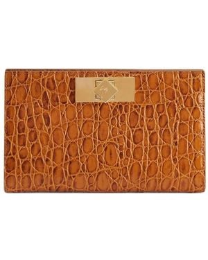 Giuseppe Zanotti Clutch Con Effetto Pelle Di Coccodrillo - Marrone