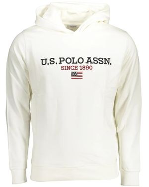 U.S. POLO ASSN. Logo-Embroidered Hoodie - White