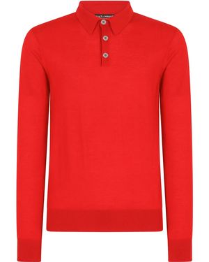 Dolce & Gabbana カシミア ポロシャツ - レッド