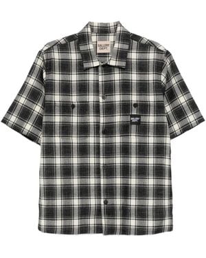 GALLERY DEPT. Playground Short-Sleeve Plaid Shirt - Black