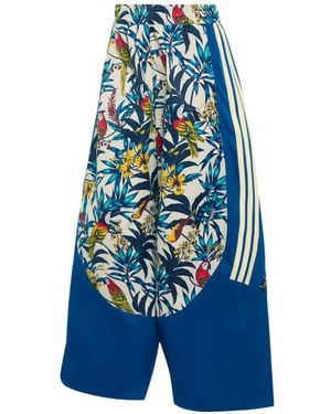 adidas X Farm Rio Floral-Print Track Pants - Blue