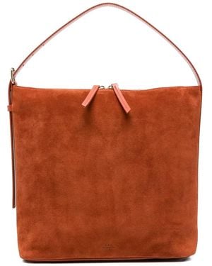 A.P.C. Zip-Fastening Tote Bag - Brown