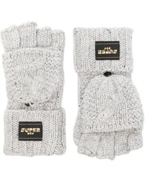 Superdry Cable-Knit Gloves - White
