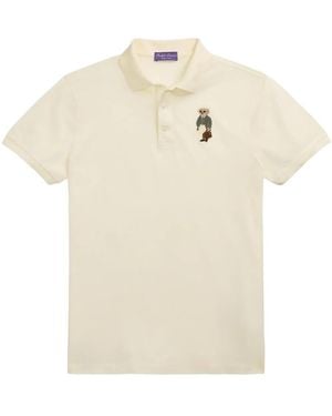 Ralph Lauren Polo Bear-Embroidery Polo Shirt - Natural