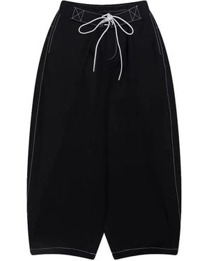 NAMESAKE Pantalon Folding Wide En Laine - Black