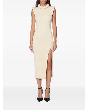 Elisabetta Franchi Knit Dress With 3D Details - White