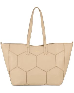 Kat Maconie Medium Charlotte Geometric-Quilted Tote Bag - Natural