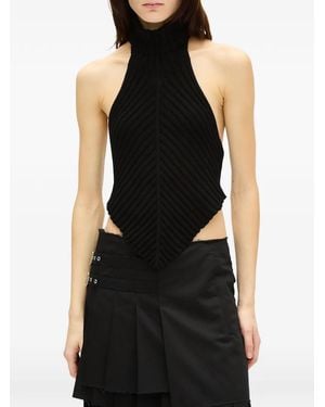 Ann Demeulemeester Almida Top Met Halternek - Zwart