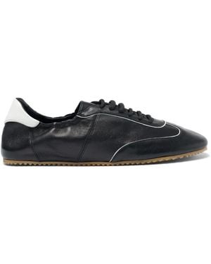 SCAROSSO Riley Leather Trainers - Black