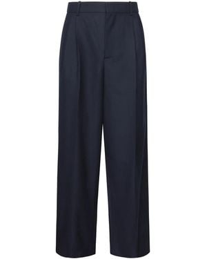 Loewe Pleat-Detailing Tailored Trousers - Blue