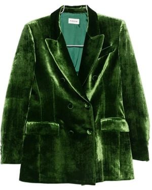 P.A.R.O.S.H. Peak-Lapel Double-Breasted Blazer - Green