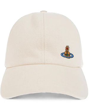 Vivienne Westwood Orb-Embroidered Baseball Cap - White