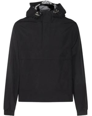 Ami Paris Half-Zip Hooded Jacket - Black