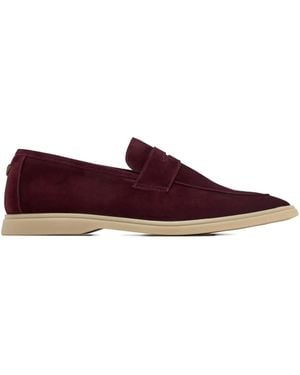 Bougeotte Bee-Embellished Penny Loafers - Purple