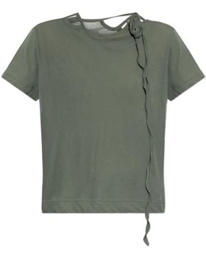 Yohji Yamamoto Camiseta lisa - Verde