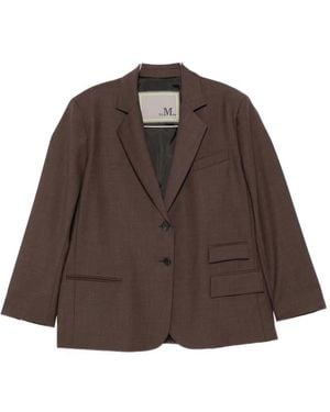 THE M.. Carmen Single-Breasted Blazer - Brown