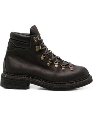 Guidi Lace-Up Leather Hiking Boots - Black