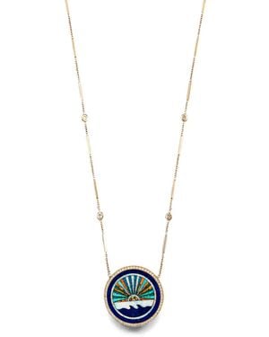 Jacquie Aiche Sunshine Diamond And Opal Necklace - White
