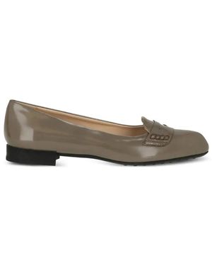 Tod's Penny Leather Loafers - グレー