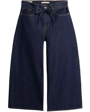Levi's Tie-Waist Cropped Jeans - Blue