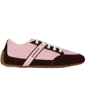 Givenchy Slim Suede-Trim Panelled Trainers - Pink