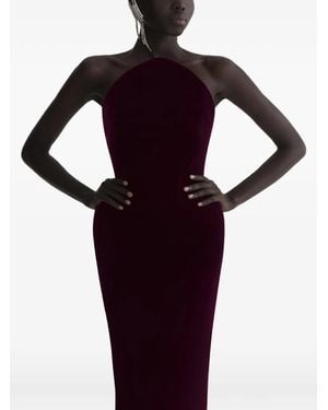 Mugler Velvet Gown Dress - Purple