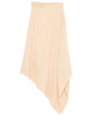 Victoria Beckham Asymmetric-Hem Midi Skirt - White