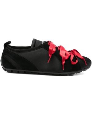 Simone Rocha Ballerina Grip Satin Ribbon Sneakers - Red
