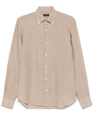 Barba Napoli Linen Shirt - Natural