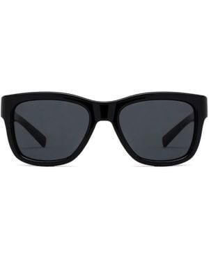 Saint Laurent Logo-Print Wayfarer-Frame Sunglasses - Black