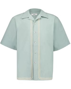 Commas Chemise À Col Cubain - Bleu