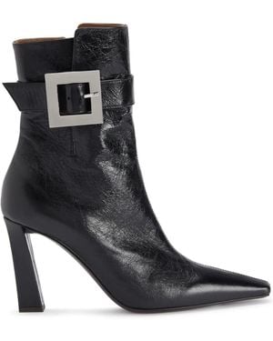 Giuseppe Zanotti 90Mm Seattle Bootie Buckle Boots - Black