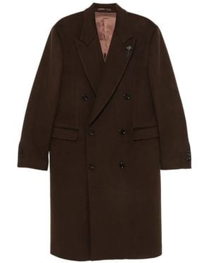 Lardini Abrigo Con Doble Botonadura - Marrón